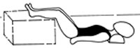 Sciatica pain relief - lie on your back with your calves on a chair or pillow