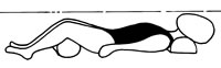 home treatment for sciatica - lie on your back with pillow under knees